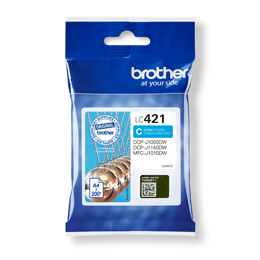 Brother LC-421C / LC421C cyan ink cartridge, 200 pages
