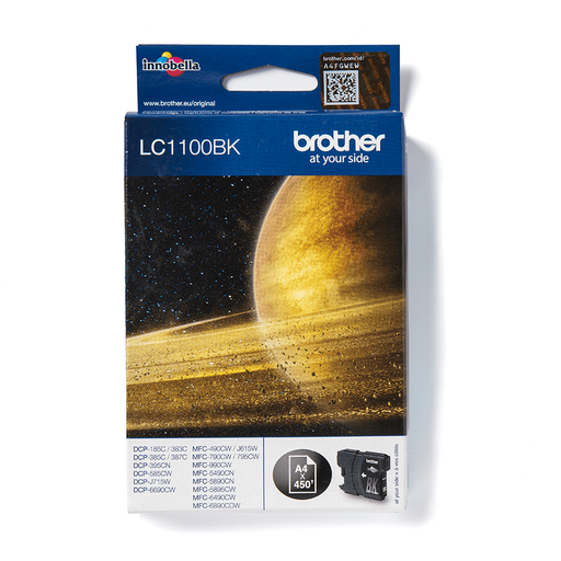 Brother LC-1100BK / LC1100BK black ink cartridge, 450 pages