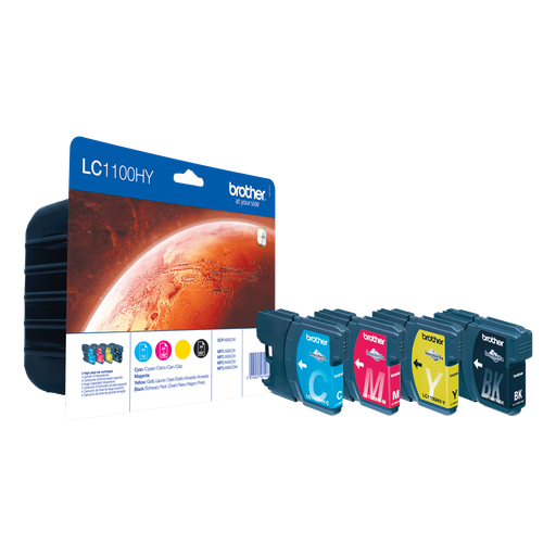 Brother LC-1100HYVALBP / LC1100HYVALBP ink cartridge value pack, 4 colors XL, 750 pages