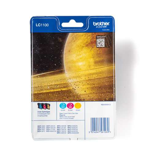 Brother LC-1100RBWBP / LC1100RBWBP ink cartridge value pack, 3 colors, 325 pages