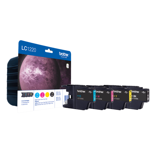 Brother LC-1220VALBP / LC1220VALBP ink cartridge value pack, 4 colors, 300 pages
