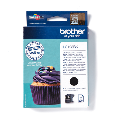 Brother LC-123BK / LC123BK black ink cartridge XL, 600 pages