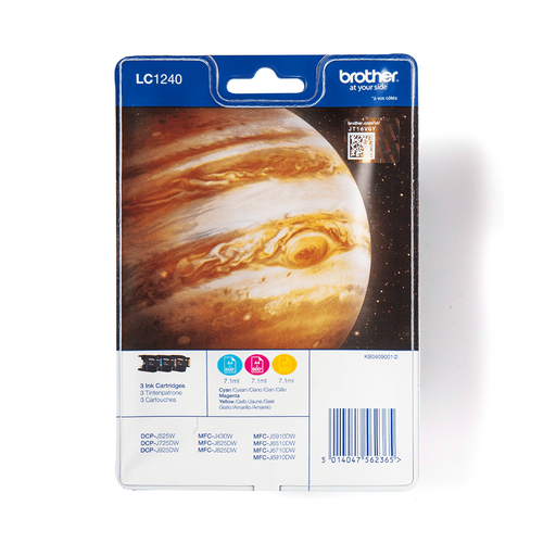Brother LC-1240RBWBP / LC1240RBWBP ink cartridge value pack, 3 colors XL, 600 pages