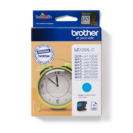 Brother LC-125XLC / LC125XLC cyan ink cartridge XXL, 1,200 pages