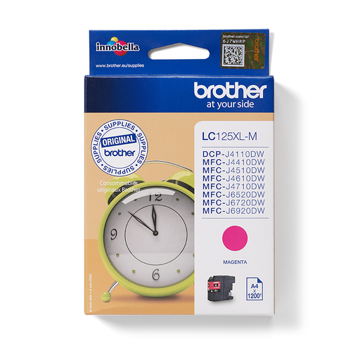 Cartouche d'encre Brother LC-125XLM / LC125XLM magenta XXL, 1 200 pages
