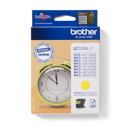 Cartouche d'encre Brother LC-125XLY / LC125XLY jaune XXL, 1 200 pages