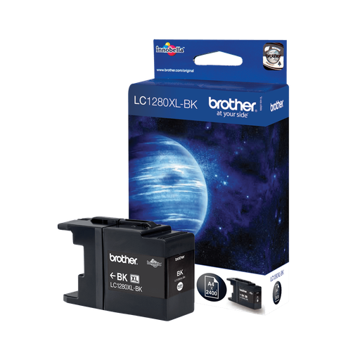 Brother Tintenpatrone LC-1280XLBK / LC1280XLBK Schwarz XXL, 2.400 Seiten