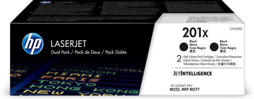 HP 201X / CF400XD black XL toner 2-pack, 2 x 2,800 pages