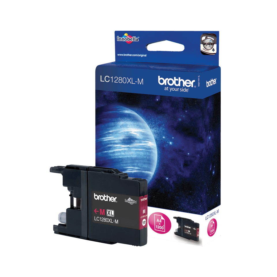 Cartouche d'encre Brother LC-1280XLM / LC1280XLM magenta XXL, 1 200 pages