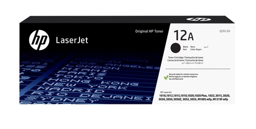 Toner HP 12A / Q2612A noir, 2 000 pages