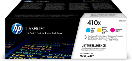 HP 410X / CF252XM tri-color XL toner 3-pack, 5,000 pages