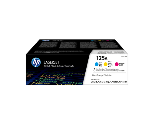 Pack de 3 toners HP 125A / CF373AM 3 couleurs, 1 400 pages
