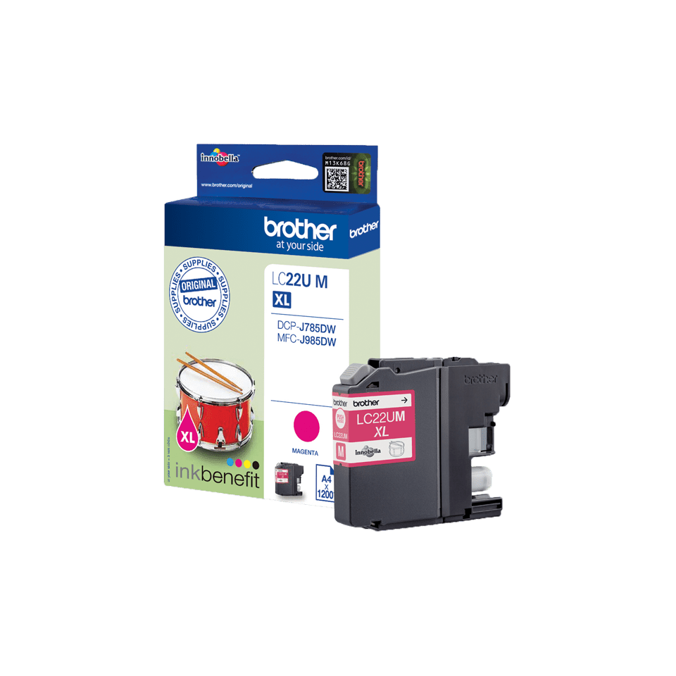 Brother Tintenpatrone LC-22UM / LC22UM Magenta, 1.200 Seiten