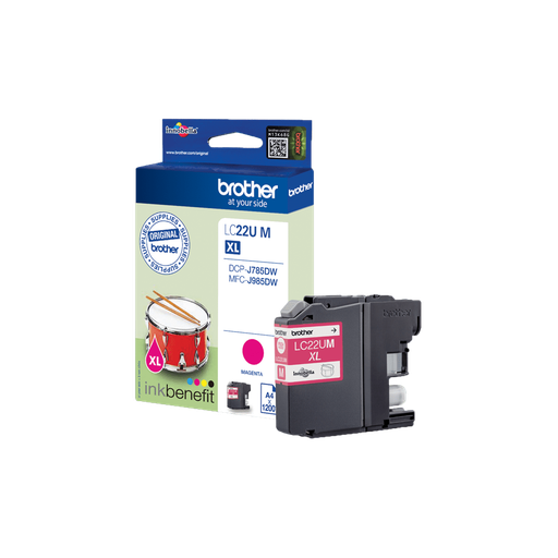 Brother LC-22UM / LC22UM magenta ink cartridge, 1,200 pages