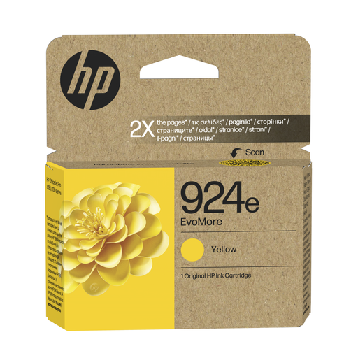 Cartouche d'encre HP 924E / 4K0U9NE jaune XL, 800 pages