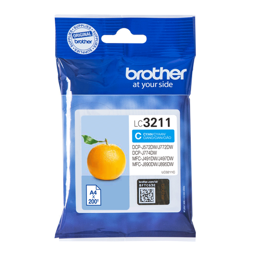 Cartouche d'encre Brother LC-3211C / LC3211C cyan, 200 pages