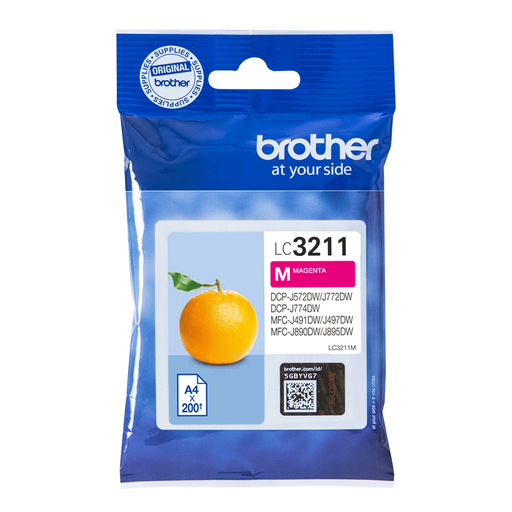 Cartouche d'encre Brother LC-3211M / LC3211M magenta, 200 pages