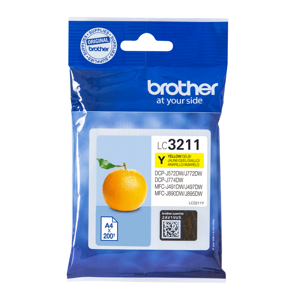 Brother Tintenpatrone LC-3211Y / LC3211Y Gelb, 200 Seiten