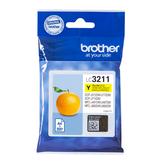 Brother LC-3211Y / LC3211Y yellow ink cartridge, 200 pages