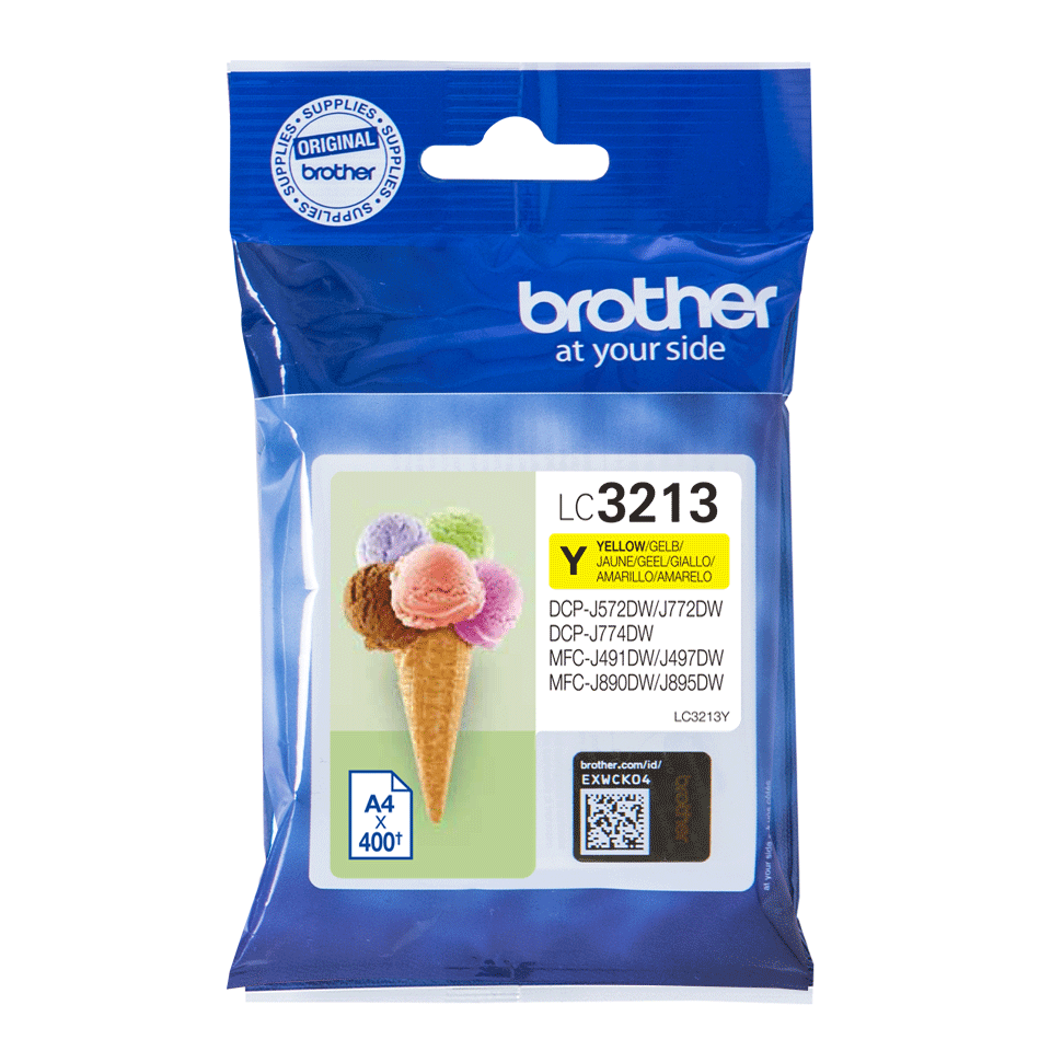 Cartouche d'encre Brother LC-3213Y / LC3213Y jaune XL, 400 pages