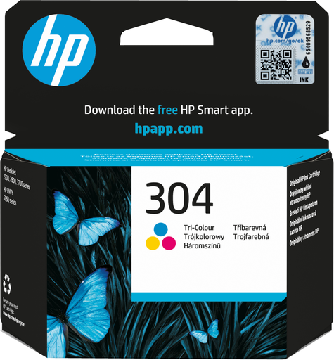 Cartouche d'encre HP 304 / N9K05AE 3 couleurs, 100 pages