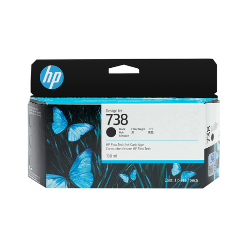 Tintenpatrone HP 738 / 498N4A Schwarz, 130 ml