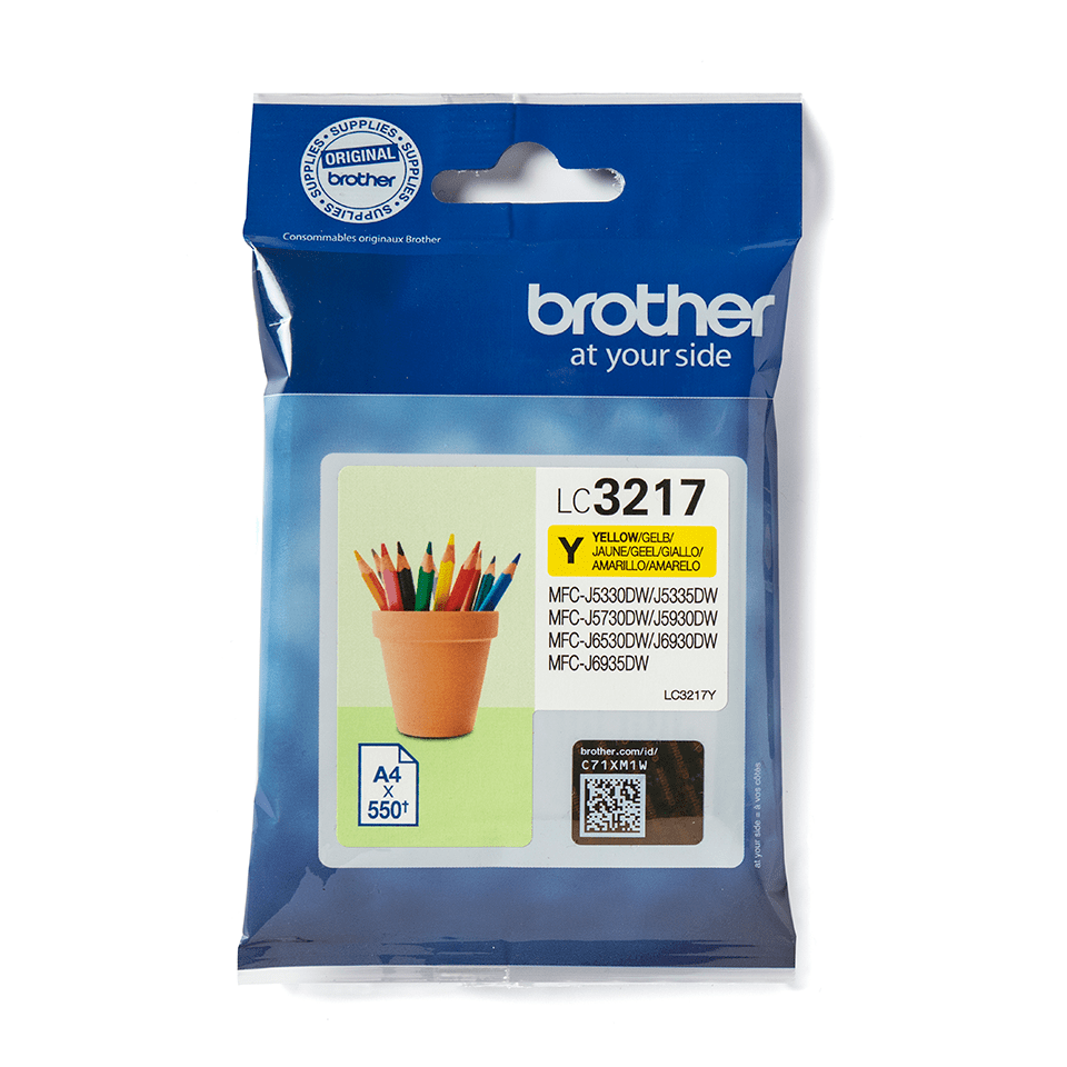 Brother LC-3217Y / LC3217Y yellow ink cartridge, 550 pages