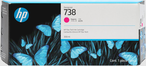 Cartouche d'encre HP 738 / 676M7A magenta, 300 ml