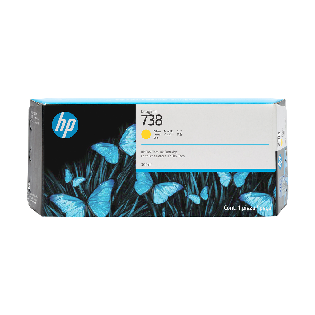 Tintenpatrone HP 738 / 676M8A Gelb, 300 ml