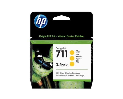 HP 711 / CZ136A yellow ink cartridge, 29 ml (3-pack)