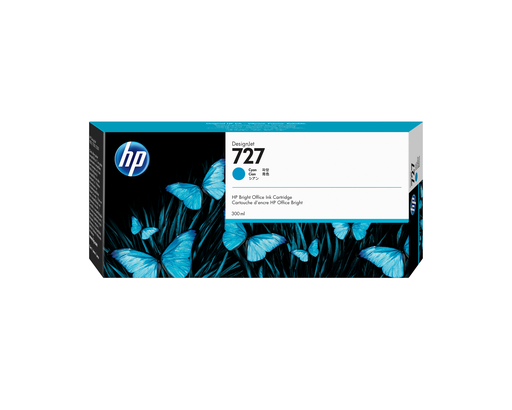 Cartouche d'encre HP 727 / F9J76A cyan, 300 ml