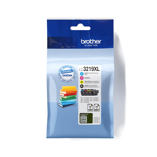Brother Tinten-Multipack LC-3219XLVAL / LC3219XLVAL, 4 Farben XL, 1.500 Seiten