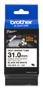 Brother Schrumpfschlauch HSe-261E / HSE261E, schwarz auf weiß, 31,0 mm x 1,5 m