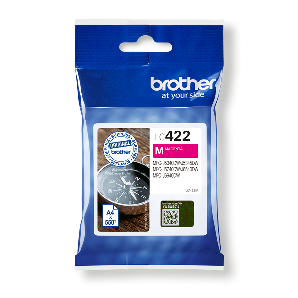 Brother LC-422M / LC422M magenta ink cartridge, 550 pages