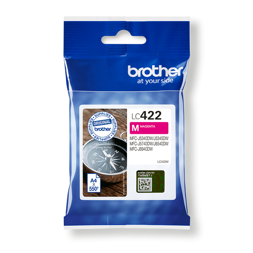 Brother Tintenpatrone LC-422M / LC422M Magenta, 550 Seiten