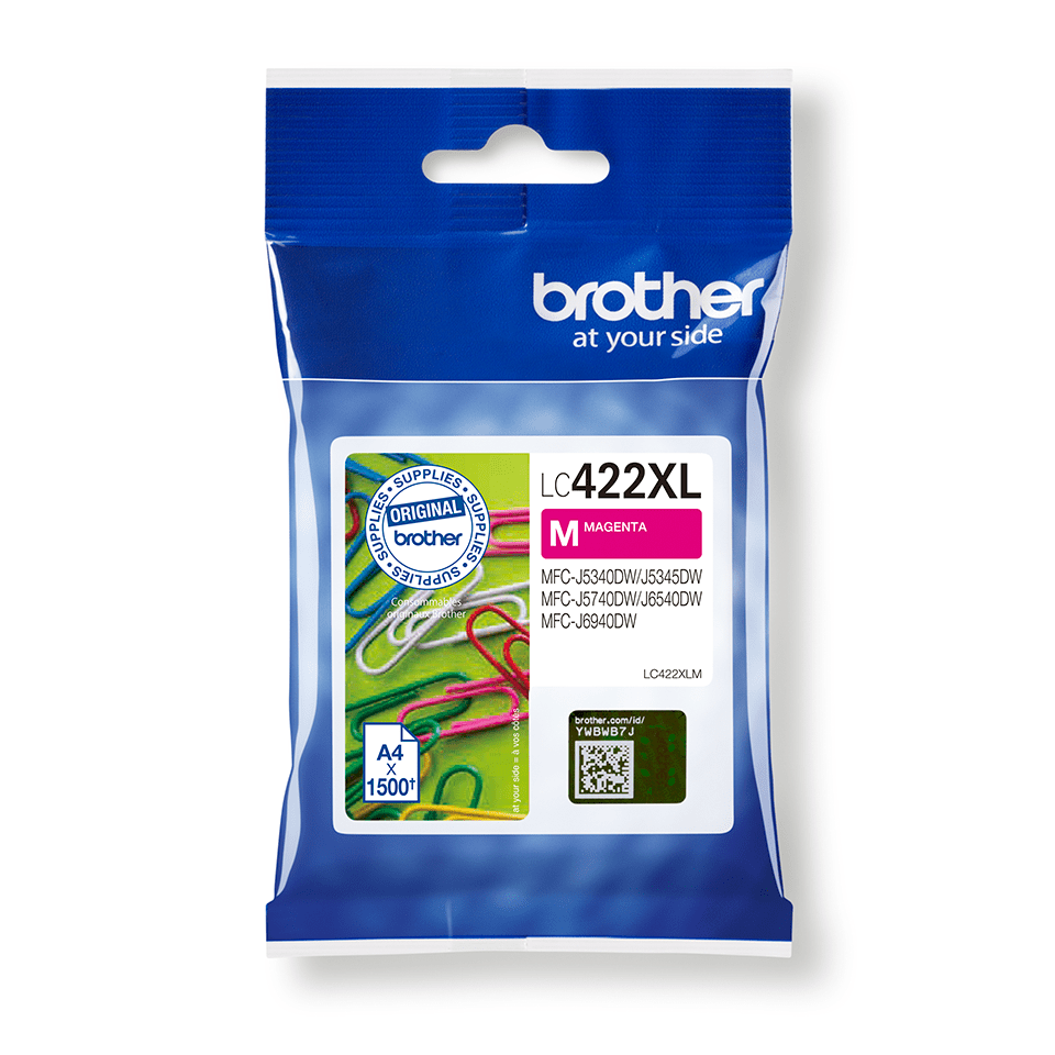 Brother Tintenpatrone LC-422XLM / LC422XLM Magenta XL, 1.500 Seiten