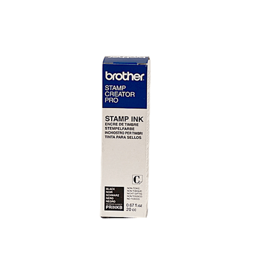 Flacon de recharge d'encre Brother PRINKB noire pour tampons PR