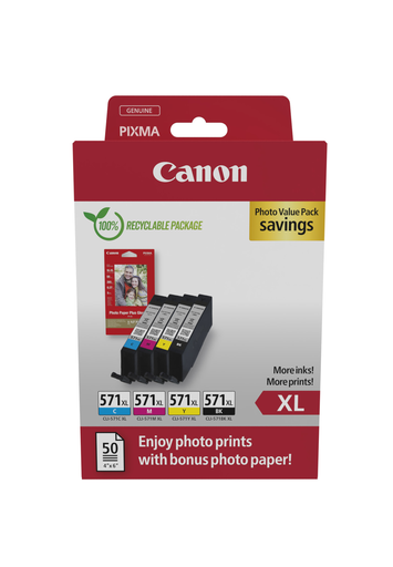 Pack Canon CLI-571XL / 0332C006 4 couleurs XL