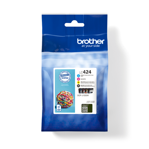 Brother LC-424VAL / LC424VAL ink cartridge value pack, 4 colors, 750 pages