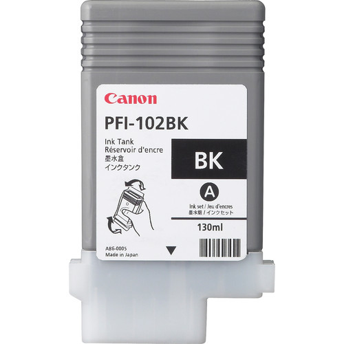 Cartouche d'encre Canon PFI-102BK / 0895B001 noire, 130 ml