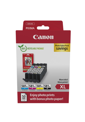 Canon CLI-581XL / 2052C006 4-color XL ink pack
