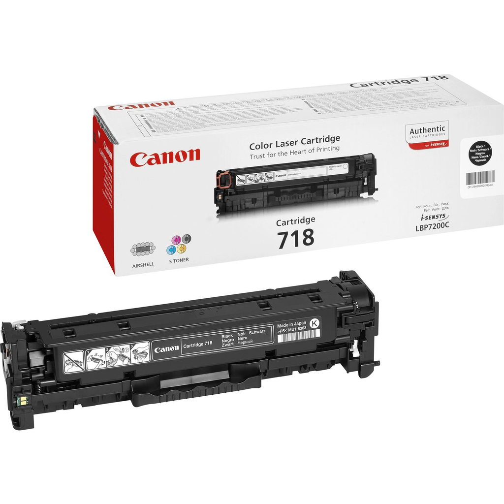 Toner Canon 718 / 2662B002 noir, 3 400 pages