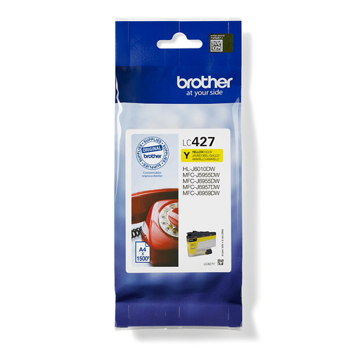 Brother Tintenpatrone LC-427Y / LC427Y Gelb, 1.500 Seiten