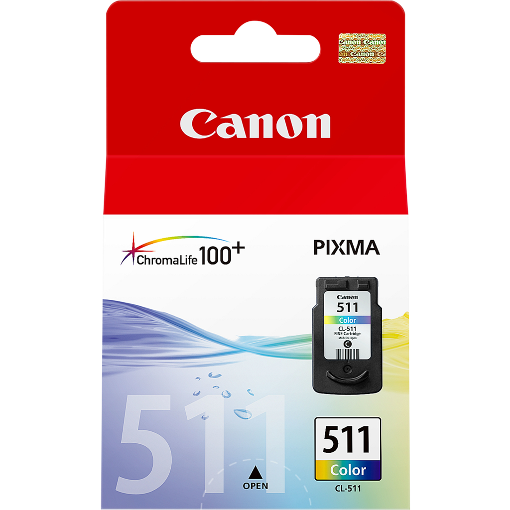 Tintenpatrone Canon CL-511 / 2972B001 Dreifarbig, 244 Seiten