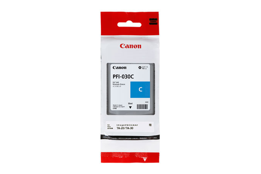 Canon PFI-030C / 3490C001 cyan ink cartridge, 55 ml