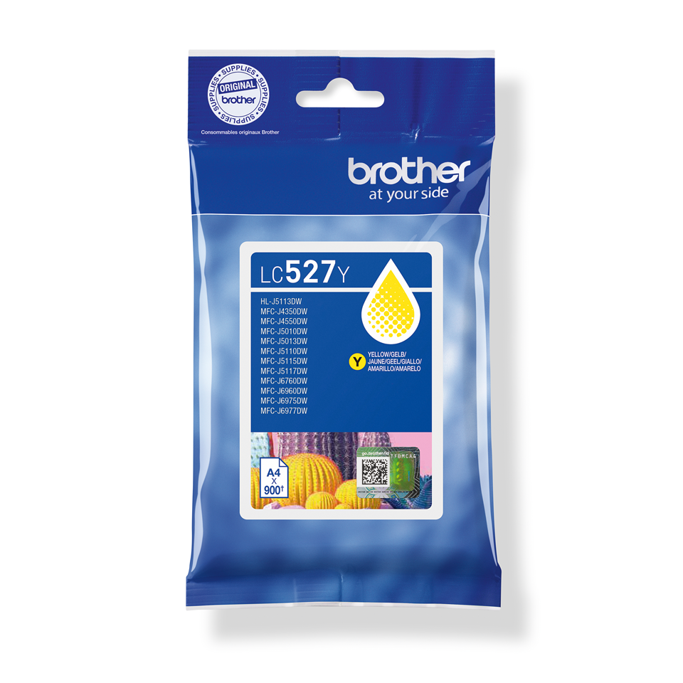 Brother Tintenpatrone LC-527Y / LC527Y Gelb, 900 Seiten