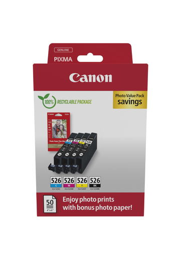 Pack Canon CLI-526 / 4540B019 4 couleurs
