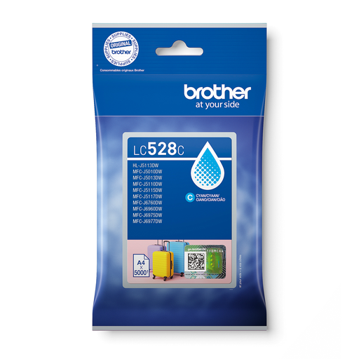 Brother Tintenpatrone LC-528C / LC528C Cyan XXL, 5.000 Seiten