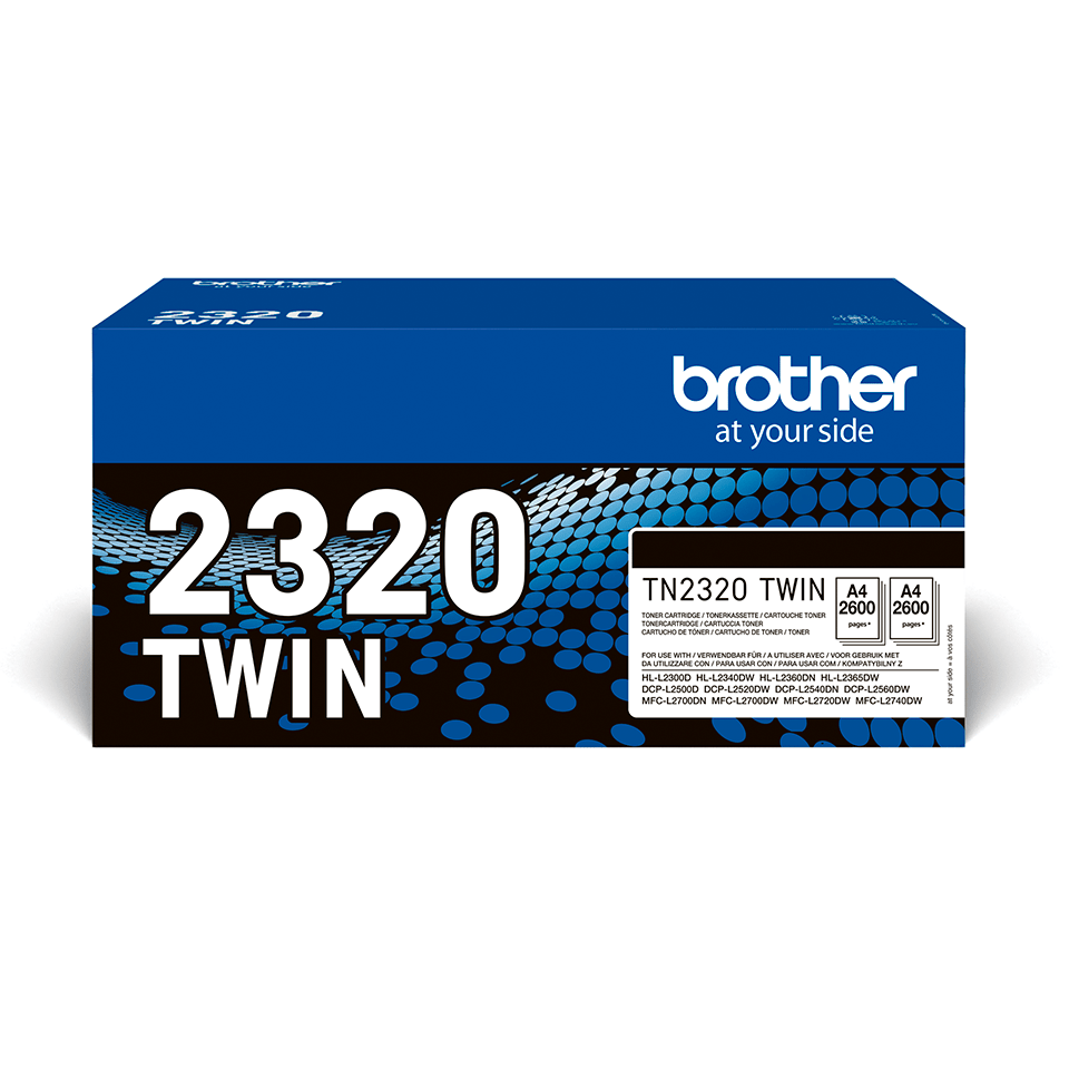 Brother Toner-Doppelpack TN-2320TWIN / TN2320TWIN Schwarz XL, 2 x 2.600 Seiten