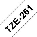 Ruban laminé Brother TZe-261 / TZE261, noir sur blanc, 36 mm x 8 m